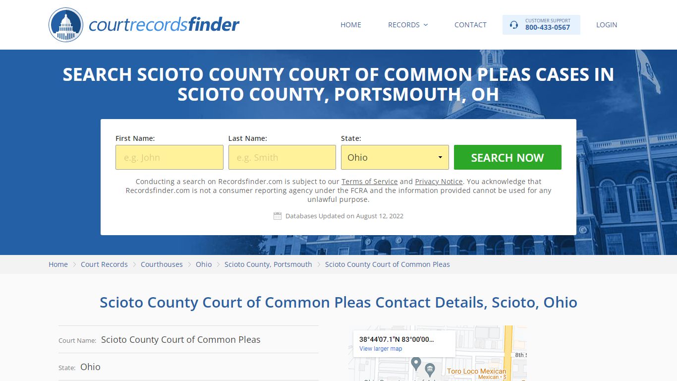 Scioto County Court of Common Pleas Case Search - Scioto ...