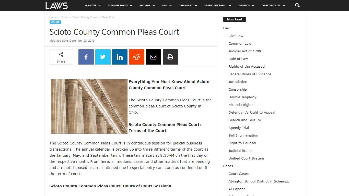 Scioto County Common Pleas Court - Court - LAWS.com