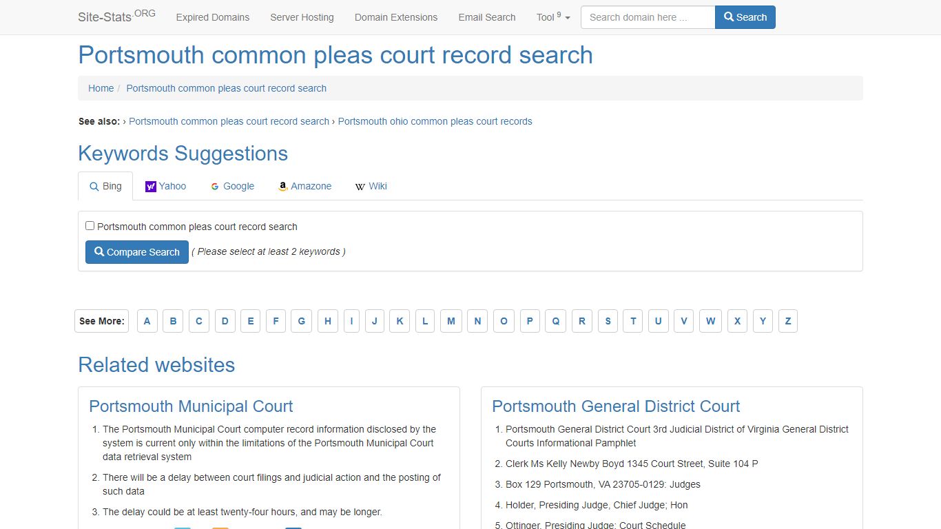 Portsmouth common pleas court record search